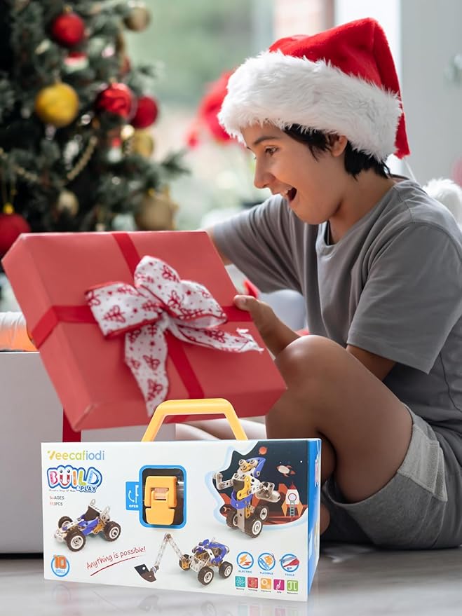 STEM Toys for 5 6 7 8+ Year Old Boy, 10 in 1 Electric Building Toys for Kids Ages 4-8 5-7 6-8, Educational Racing Construction Science Kit for Boys 4-6 8-10, Creative Activities Holiday Birthday Gift