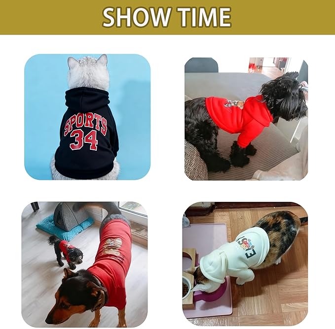 Custom Dog Hoodie, Personalized Sweatshirt with Photo Text Name Logo, Customized Hooded Sweater for Small Medium Large Dogs & Cats (Beige, XXXXX-Large)