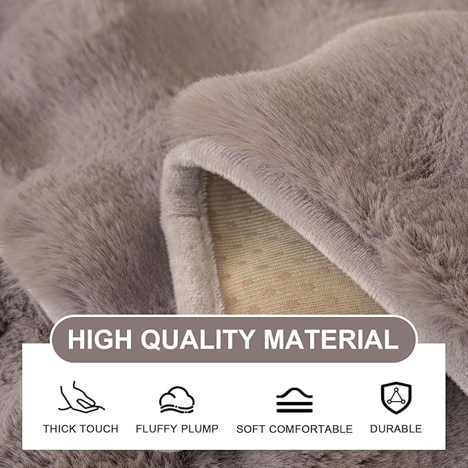 Couch Covers For Dogs,Funny Fuzzy Pet Couch Cover,Plush Solid Colour Non-Slip Couch Cover,Big Dog Bed Blanket, Washable Soft Plush Throw Protector For Bed Couch Car Sofa (35.73x82.68in, Dark Grey)