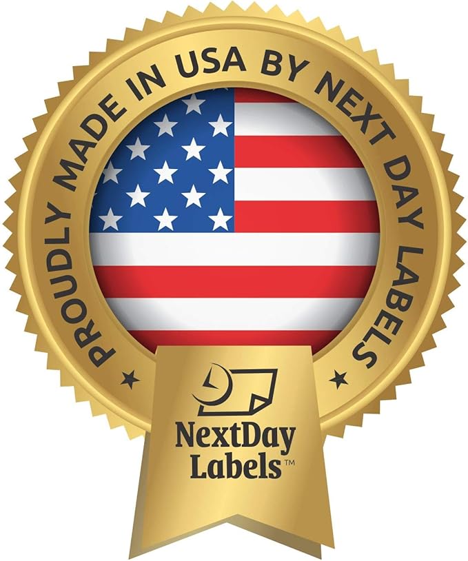 NextDayLabels - 3-7/16" x 2/3" Rectangular Sticker Labels for Printer - White Laser/Inkjet Printer Labels Return Address Labels Shipping Label Stickers (50 Sheets, 30 Per Sheet, 1500 Labels)