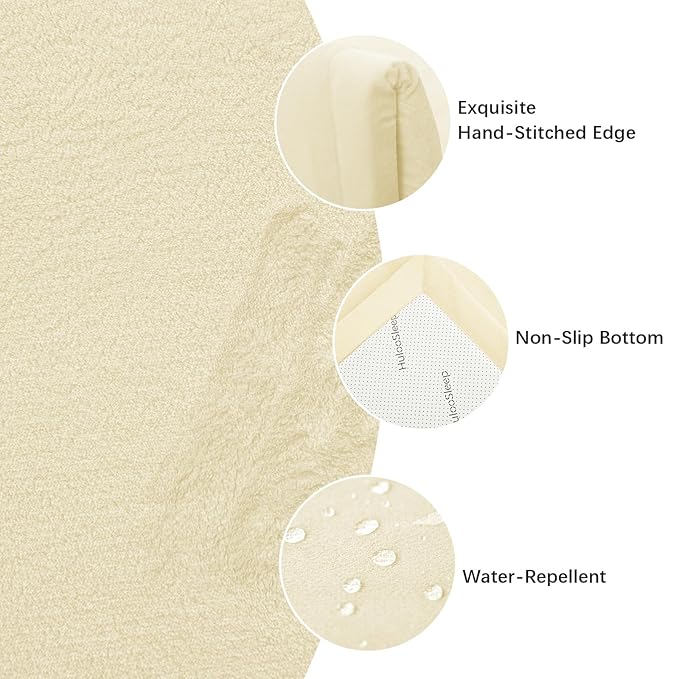 Play Mat for Babies Toddlers,1.3" Thick Elasti-Foam Anti-Fall Cushion Mat for Kids Room,28×72 Bedroom Bedside Rugs,Water-Repellent Soft Coral Velvet,Non-Slip(Vanilla)