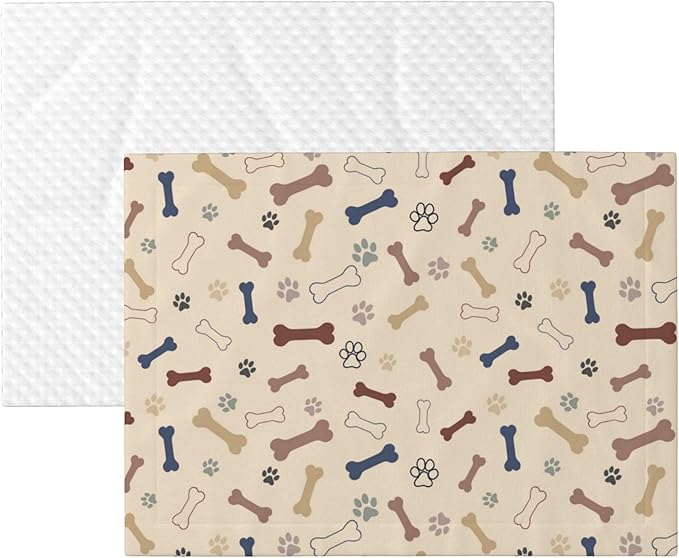 Dog Blanket for Couch - Cute Bones Paws Throw Blanket 23x16 Pet Blanket for Dogs Cats