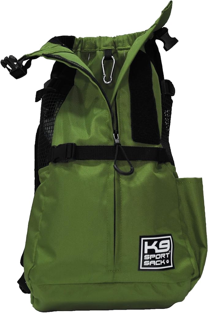 K9 Sport Sack Trainer - Medium, Greenery - Ideal for Dogs with 17-19” Back Length - Backpack-Style Training Carrier - Meant for Quick, Non-Strenuous Activities