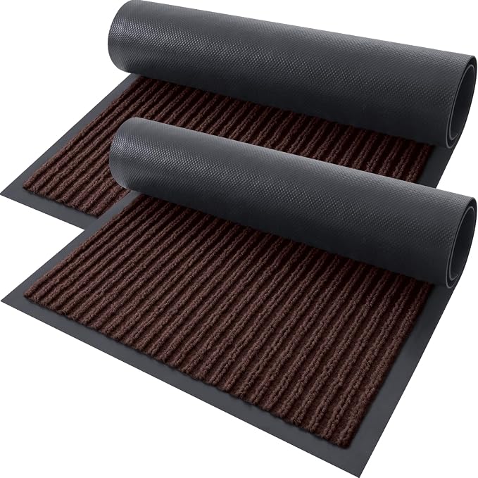 OLANLY Front Door Mat Indoor Outdoor Entrance, Waterproof Heavy Duty Doormat