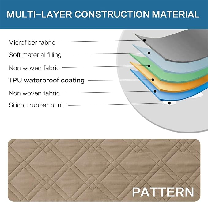 Waterproof Dog Bed Covers for Couch Protection, Water-Resistant Soft Dog Pet Blanket Anti-Slip Dog Blanket for Bed, for Furniture Bed Couch Sofa (Taupe,40x50inch)