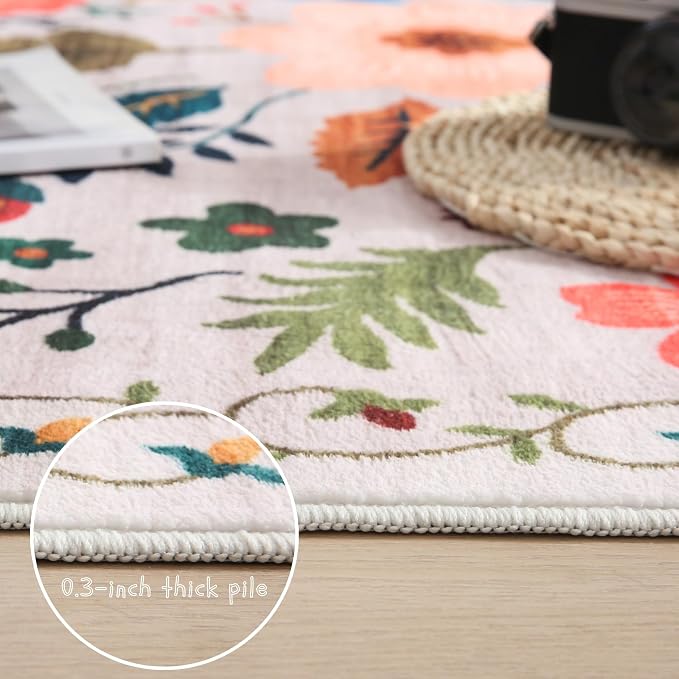 Rugcomf Area Rugs 8x10 Rug for Living Room Clearance Washable Boho Area Rug Non
