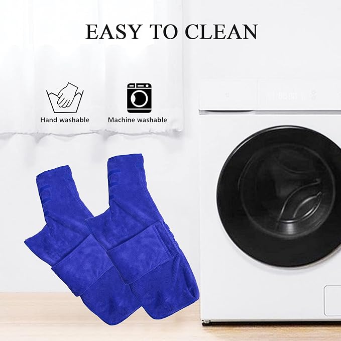 Geyecete Pineapple Grid Fast Drying Super Absorbent Dog Cat Bath Robe Towel - Blue - 3XL