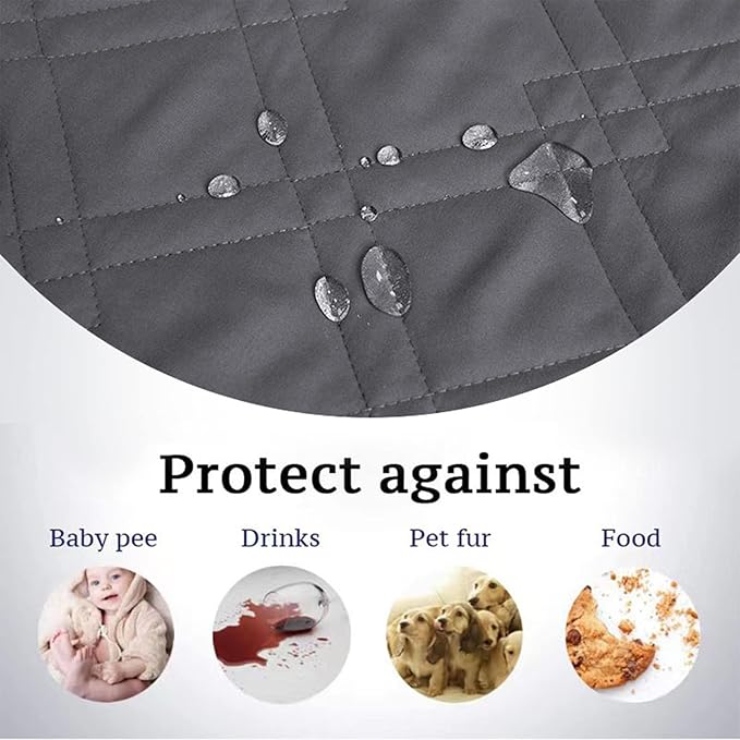 Waterproof Dog Bed Covers for Couch Protection, Water-Resistant Soft Dog Pet Blanket Anti-Slip Dog Blanket for Bed, for Furniture Bed Couch Sofa (Grey,82x82inch)