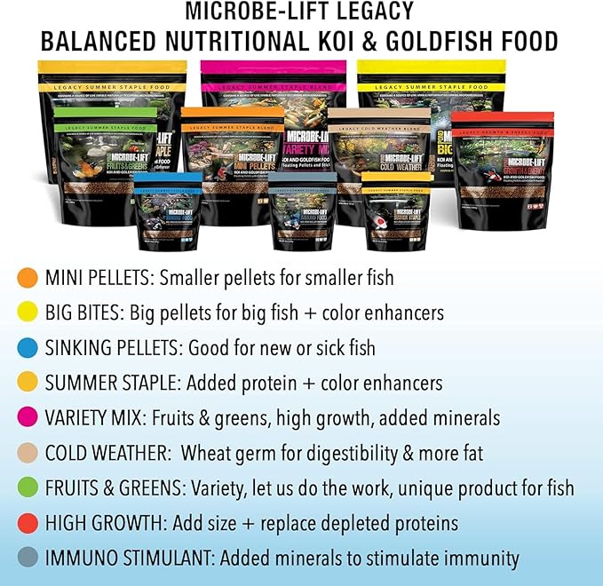 Microbe-Lift MLLSPMD Sinking Fish Food Pellets for Ponds, Water Gardens, and Fountains, for Live Goldfish and Koi, 3 Pounds
