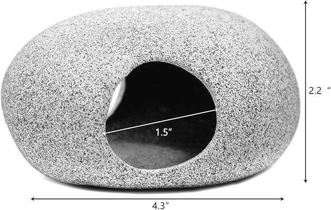 XMHF Aquarium Decorations Rock, Ceramic Shelters - Shrimp Habitat, Breeding Tube, Hiding cave, Stackable Fish Tank Decor Cave for Hiding, Betta Fish