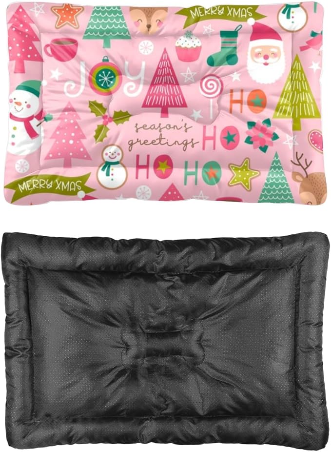 Cute Cloud Coral Pink Dog Bed Furniture Dog Crate Mat Washable Crate Pad Medium Bed for Washable Non-Slip Beds Beds for Small Dogs Mat Medium Size Indoor Outdoor 36X24 Inch