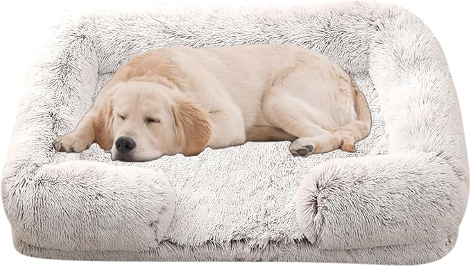 Dog Beds Large Sized dog Orthopedic, Sofa Dog Bed with Waterproof Lining and Nonskid Bottom, Rectangle Washable Dog Bed for Medium Small Dogs and Cats Comfortable ( Color : Brown , Size : 31 x 21" )