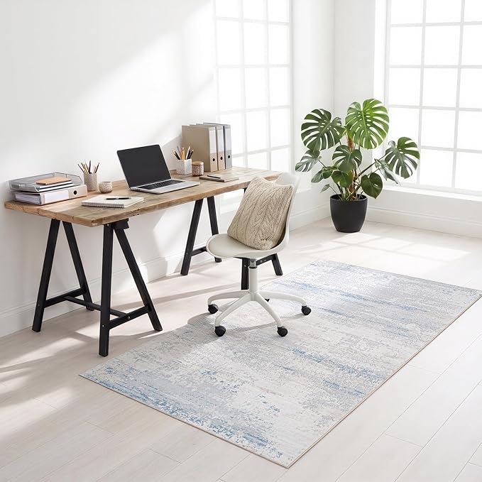 Washable Rugs 3x5 Area Rugs for Living Room- Modern Abstract Rugs for Bedroom