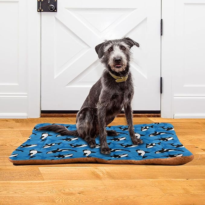 Pet Bed Orca Killer Whale Dog Bed Mat Absorbing Non Slip Pad Pet Sleeping Mat for Small, Medium, and Large Dogs Puppy Cat 36 in x 24 in