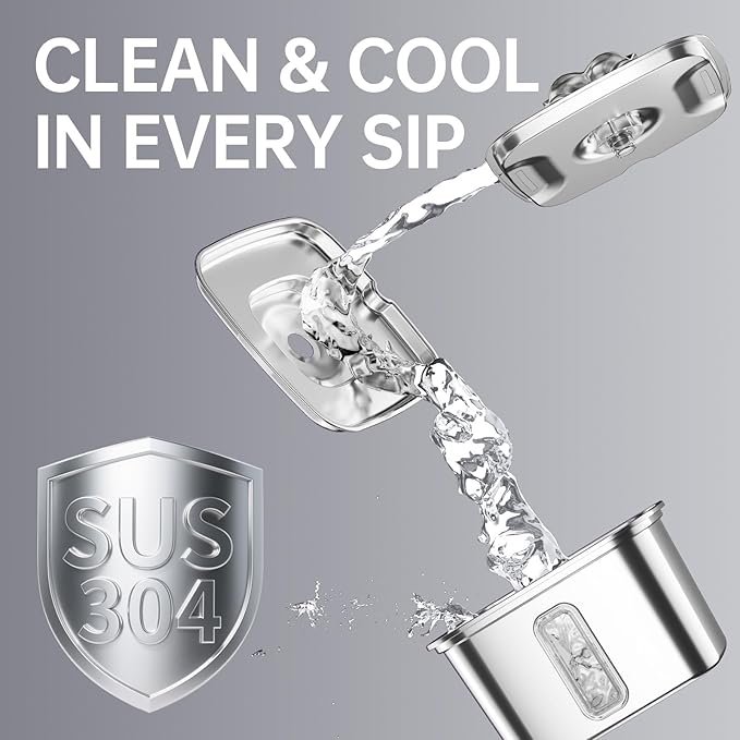Veken Innovation Award Winner Stainless Steel Cat Water Fountain, 108oz/3.2L Automatic Pet Fountain Dog Water Dispenser with Replacement Filters & Silicone Mat for Cats, Dogs, Multiple Pets (Silver)