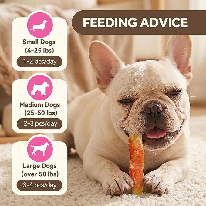 Dog Treats, Chicken Wrapped Sweet Potato, Soft Rawhide-Free Chews for Puppies & Small Dogs, 25 oz