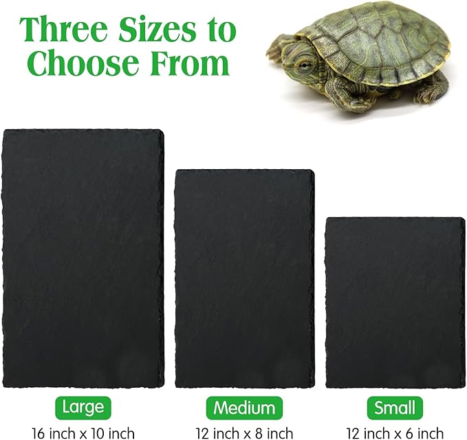 Tfwadmx Reptile Basking Platform, Tortoise Feeding Dish, Natural Rock Reptile Food Bowl Landscape Habitat Decor for Turtle Lizard Bearded Dragon Crested Gecko Snake