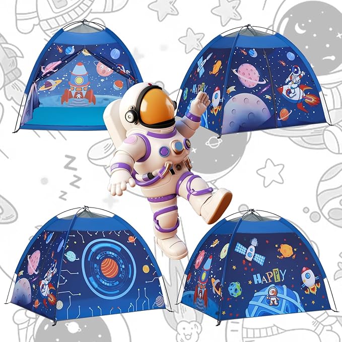 Space World Play Tent Galaxy Dome Playhouse for Boys and Girls Imaginative Play-Astronaut Space for Kids Indoor and Outdoor Fun, Perfect Kid’s Gift- 47" x 47" x 43"