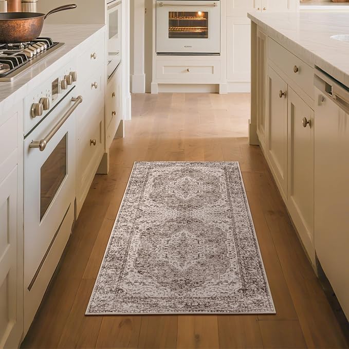 Lofus 2x5 Runner Rug for Hallways, Washable Kitchen Rugs, Non-Slip Rugs for