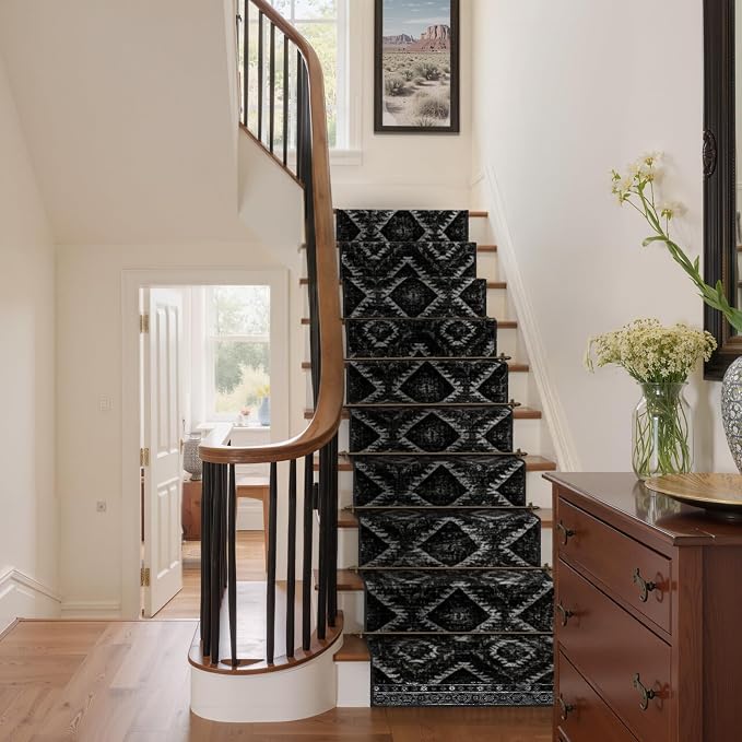 BESTSWEETIE Area Rug 2x10 Rug Machine Washable Non-Slip Low Pile Print Pattern