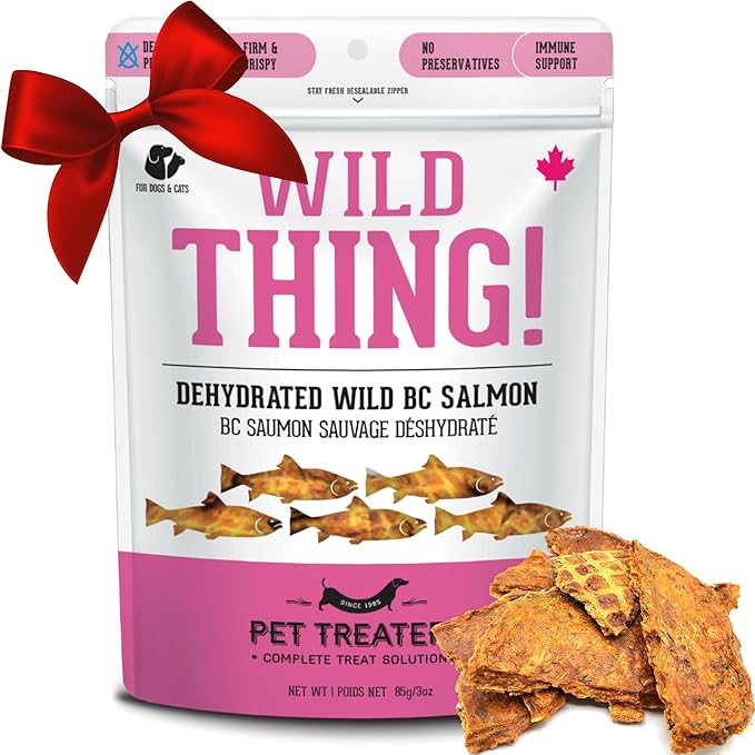 The Granville Island Pet Treatery Dehydrated Wild Salmon Treats for Dogs & Cats (3 oz, Pack of 1) Single Ingredient to Maintain Nutrients Vitamins and Healthy Oils Made in Canada