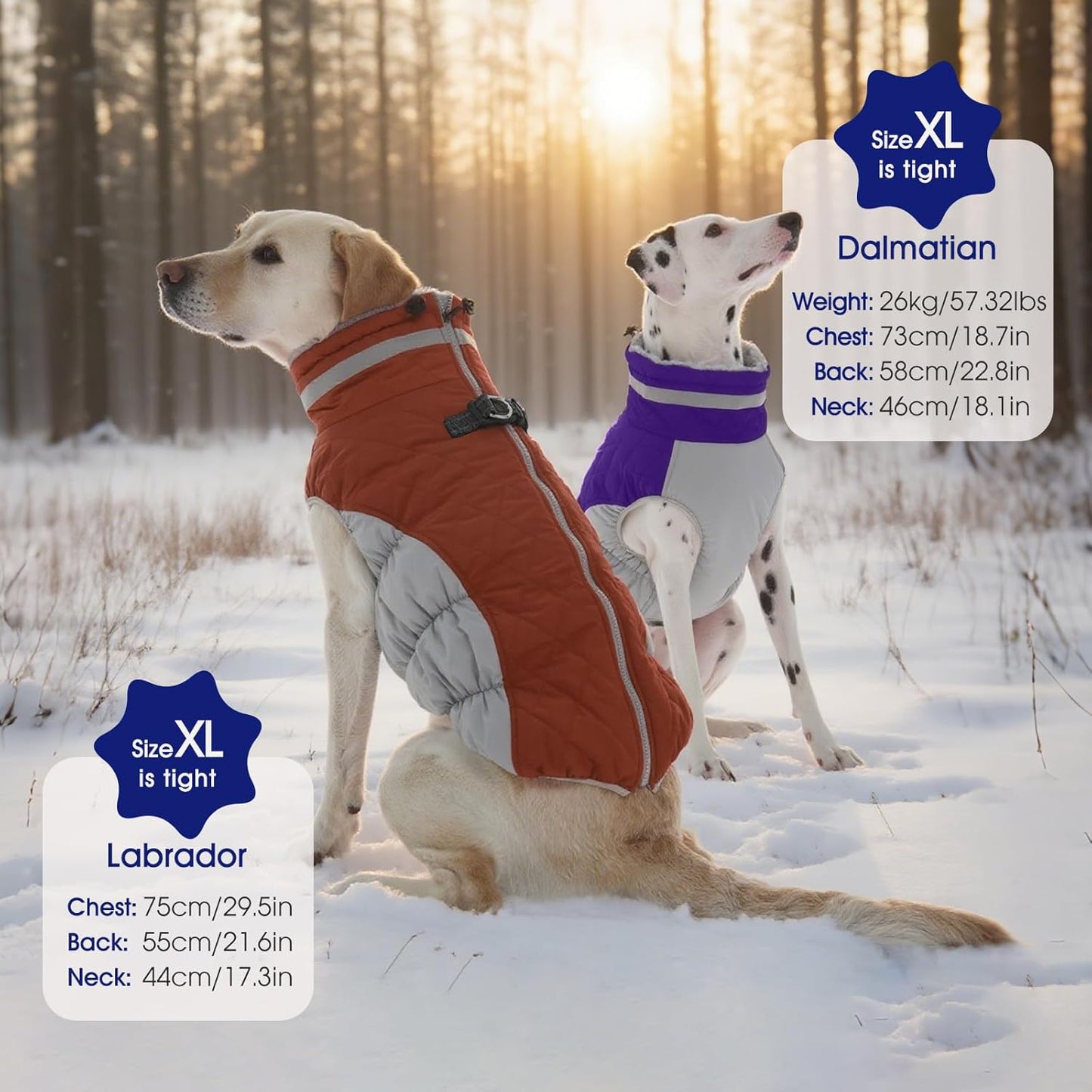 FUAMEY Dog Coat for Large Dogs,Waterproof Dog Winter Jacket with Harness Built in Puppy Cold Weather Coats Reflective Pet Vest with Zipper Warm Fleece Dogs Snowsuit Windproof Brown XL