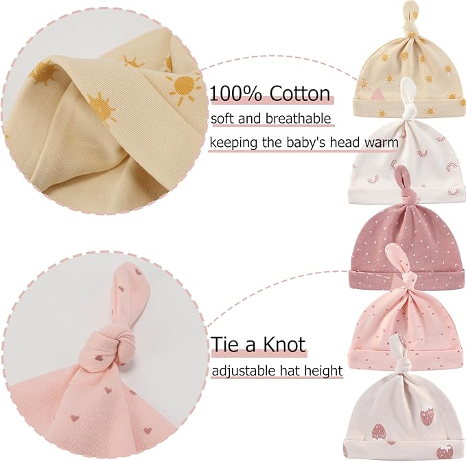 Baby Hats Mittens and Socks Set Cotton Newborn Hat Beanie Soft Infant Girls Boys Caps Gloves 0-6 month