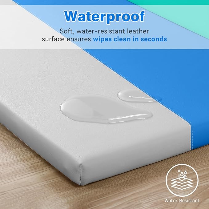 Foam Baby Play Mat: PU Leather Waterproof Kids Playmat - Trifold Floor Mat - Large Play Mat for Playpen Thick Pad Fodable Mattress Soft Toddler Mattress Infant Cushion for Preschool (Modern)