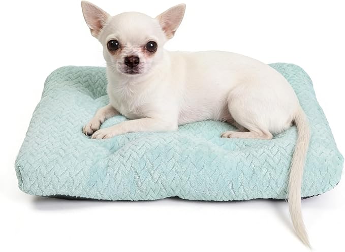18 inch Dog Crate Bed Dog Mats for Sleeping,Up to 10 lbs Fluffy Sage Green Puppy Pad XXS