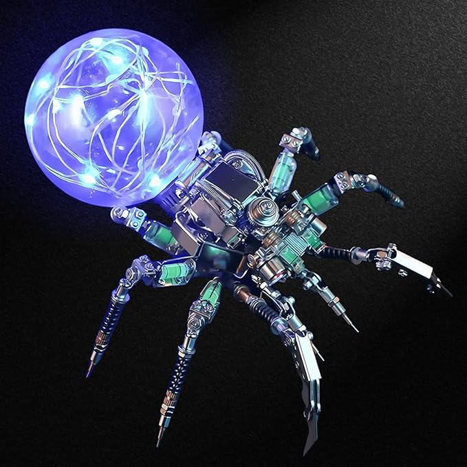 3D Metal Spider Puzzle - DIY Assembly Kit, Mechanical Model Art - High-End Men's Gift