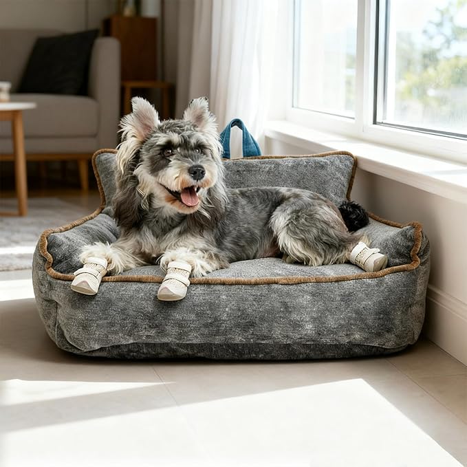 Medium Bed Dog,Calming Dog Bed,Dog Bed Medium Size Dog,Waterproof,M(23.5"x15.5"x13.5")