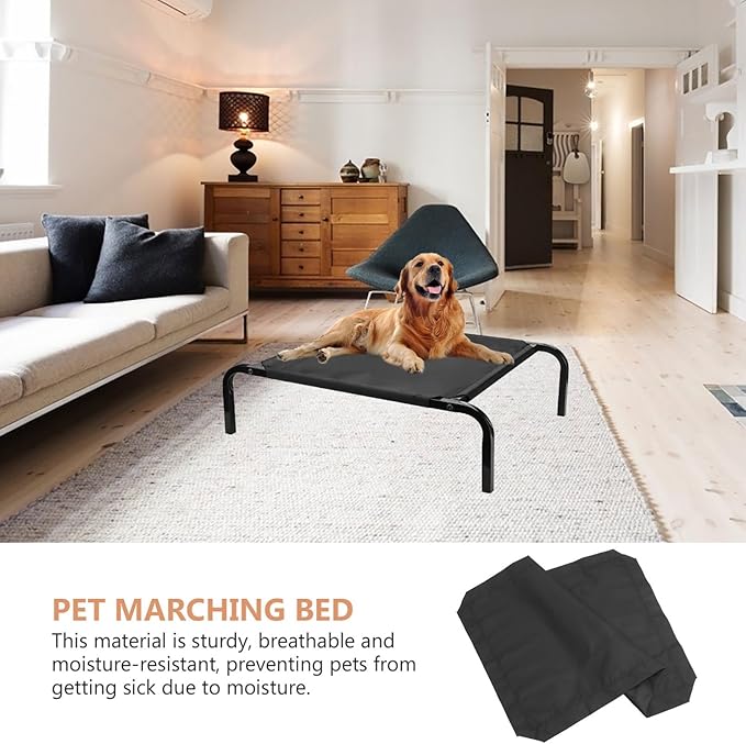 VOSAREA Elevated Dog Bed for Outside Detachable Dog Bed Canopy Comfortable Pet Hammock Indoor Outdoor