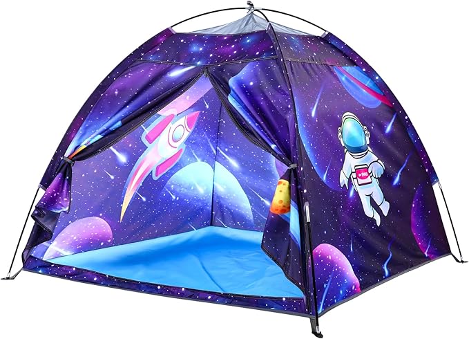 Space World Kids Play TentSpaceship Tent for Kids, Foldable Pop Up Indoor Outdoor Party Spaceship Playhouse Tent Toy for Boys Girls-47 * 47 * 41 (Dark Purple)