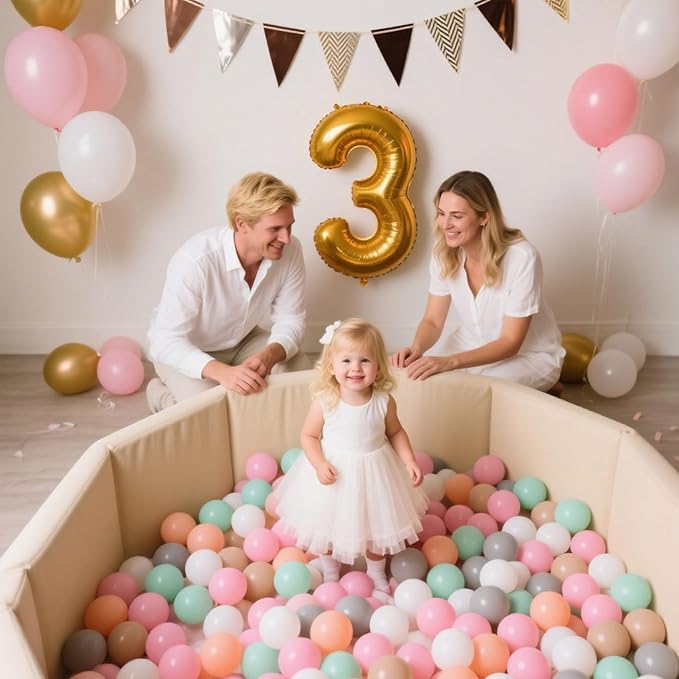 GOGOSO Balls for Ball Pit - Plastic Ball for Toddlers 1-3, Baby Kids Ball Pool Decoration 50 100 200 300 500 1000 (6 Colors, 50 Balls)