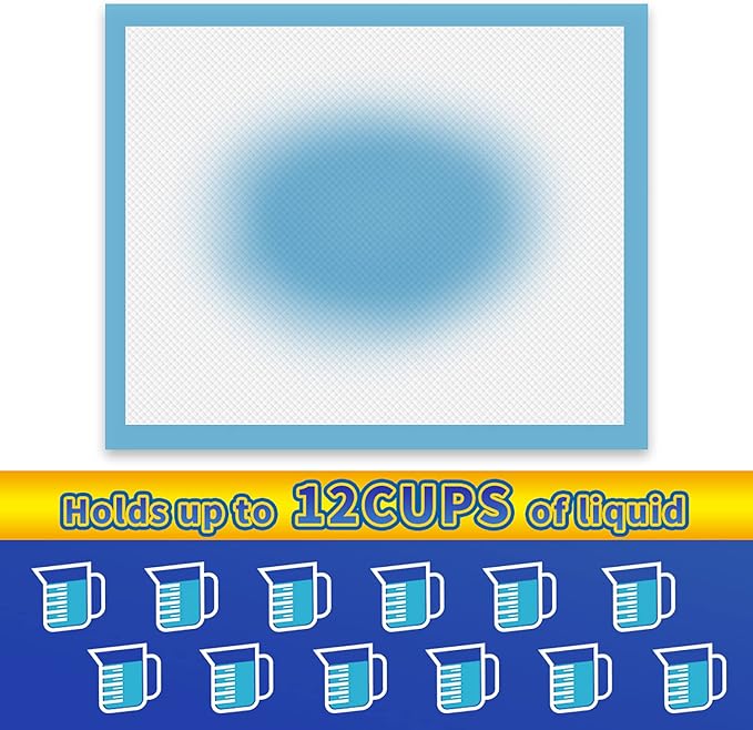 Puppy Pads 120 Pack, 30"x36" Extra Large Dog Pads, Thicken Dog Training Liners for Indoor, Outdoor Use, Heavy Absorbent Pee Underpads for Doggy, Doggies XLarge, Blue
