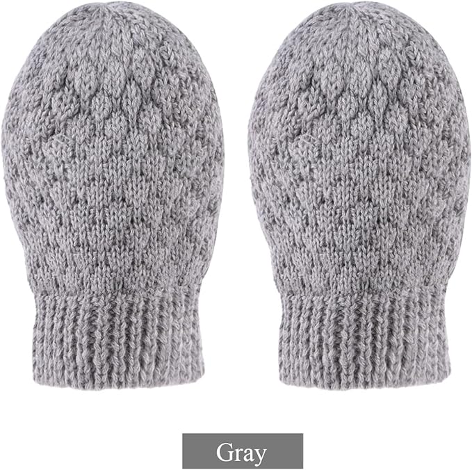 Baby Knit Mittens Toddler Boys Girls Gloves Winter Infant Newborn No Scratch Mitten 0-3 Years