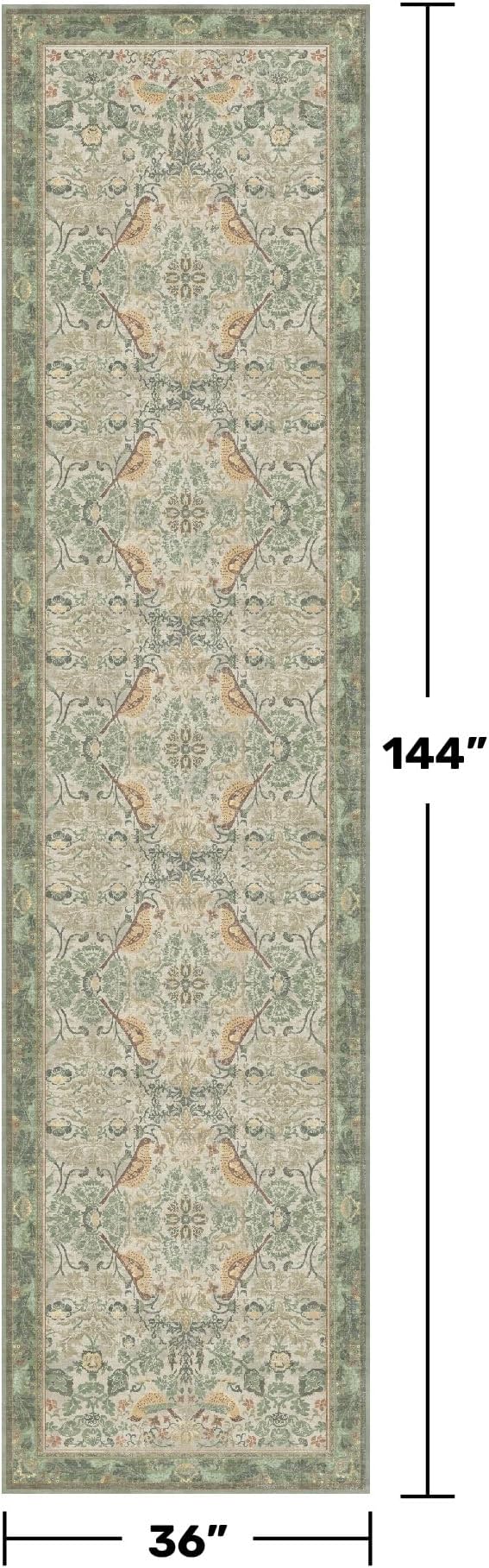 12ft Extra Long Vintage Runner Rugs