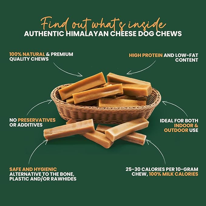 KATHMANDU'S Authentic Himalayan Yak Cheese Chews - All Natural and Protein-Rich Nutrition Dog Treats, Long Lasting Chews for Aggressive Chewers, Odor & Gluten Free Yak Chew | Jumbo (Pack of 5)