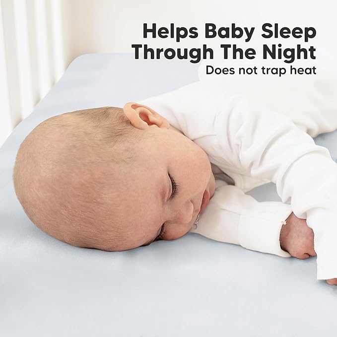 KeaBabies 2-Pack Organic Crib Sheets for Boys, Girls - 52x28 Fitted Crib Mattress Sheet Neutral, Breathable Jersey Cotton Cover for Baby Bed, Toddler Mattress, Soft & Cute Prints (Hazy)