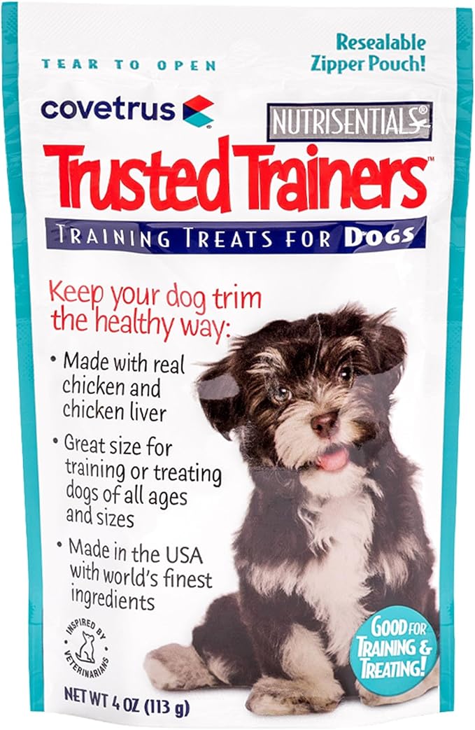 Covetrus NutriSentials Trusted Trainers Training Treats for Dogs - Soft Dog Treats for Small, Medium & Large Dogs - Chicken Flavor - 10 Pack - 4 oz