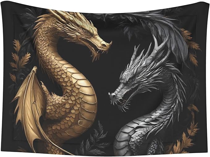 Waterproof Dog Blanket Soft Pet Blanket for Puppy Cat, Fleece Cat Throw Blankets for Furniture Bed Couch Sofa Reversible - Vintage Metal Dragon