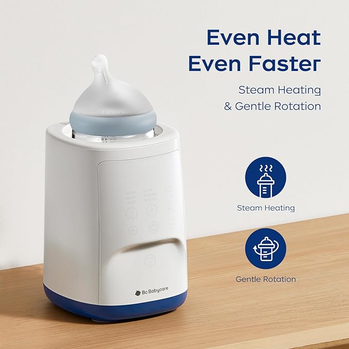 Bc Babycare Bottle Warmer,10-in-1 Fast Baby Milk Warmer with Smart Temperature Control, Rotating Heating, Bottle Warmers for All Bottles