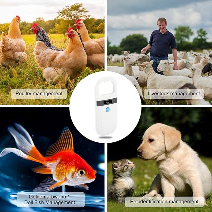 Pet Tag Scanner,Pet Scanner,Microchip Scanner, Rechargeable Animal Chip ID Scanner Microchip Scanner Pet Tag Scanner