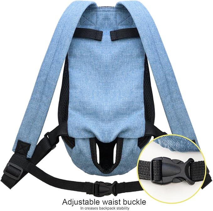 Pet Carrier Backpack, Adjustable Backpack Legs Out Easy-fit Chest Carrier for Medium Dogs Cats Puppies