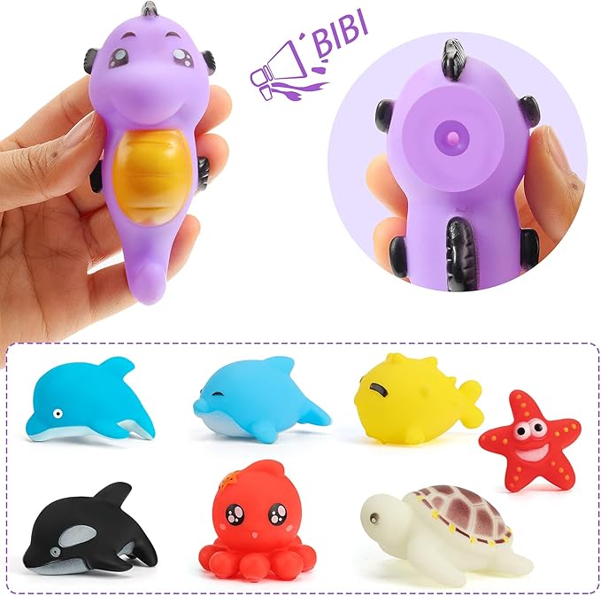Shindel 16 PCS Baby Bath Toys, Floating Pool Toys for Kids Toddler Boys Girls