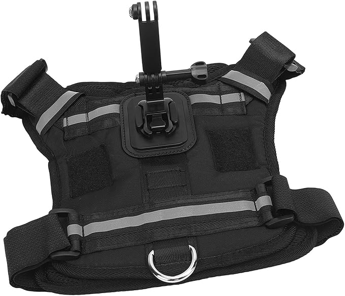 Acouto Dog Harness Dog Harness Mount Camera Nylon Chest and Back Fixation Pet Camera Mount Vest Large Medium and Small Dogs Vest Harnesses