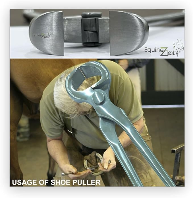 Shoe Puller 12' Vanadium Steel Farrier Tool with Dull Finish for Easy Horse Shoe Removal, Hoof Maintenance,Equine Hoof Care–Farrier Equipment for Precise Hoof Care,Horse Shoe Extraction