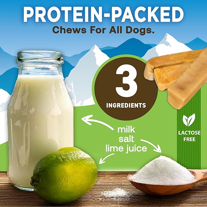 EcoKind Premium Gold Yak Cheese Himalayan Dog Chews, Healthy Dog Treats for Small Dogs, High Protein, All Natural, Long-Lasting Chew, Small - 16 Chews