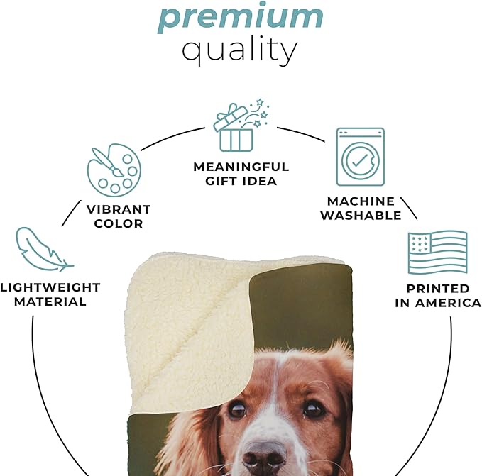 Prints Next Day – Custom 60" x 80" Fleece Pet Lightweight Blanket with Multi-Photo Upload - Personalized with Pet Lightweight's Name - Gift for Dog or Cat Owners - Printed in America