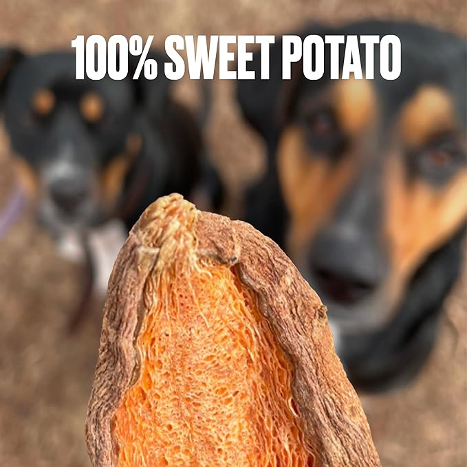NOMNOMNOW Sweet Potato Chew Treats - Single Ingredient Dog Snacks for Training, Rewards & Mealtime Toppers – No Fillers, Preservatives or Added Ingredients - Prepared in the USA for Dogs